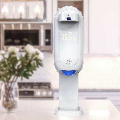 Standing Touch Free Alcohol Liquid Hand Sanitizer Dispenser With Thermometer