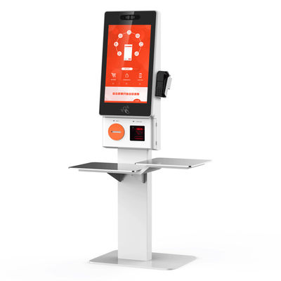 Zelfbediening Bestelling Kassa Kiosk 21.5 inch Touch Printer Zelfbetaling Kiosk Voor Restaurants Voedselwinkel