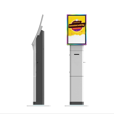23.8 inch Fast Food Self Service Betaalkiosk Floor Stand Touch Screen Kiosk Met POS Software