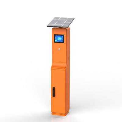 17 inch koudgewalst plaat staal Solar-Powered Kiosks fabrikant contante betaling aangepaste parkeerkiosk machine voor buitengebruik