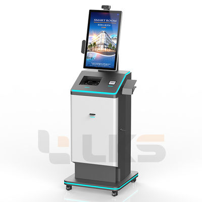 LKS Self Badge Card Printing Kiosk Met ID Passport Scanner Badge Printer QR Code Scanner Camera