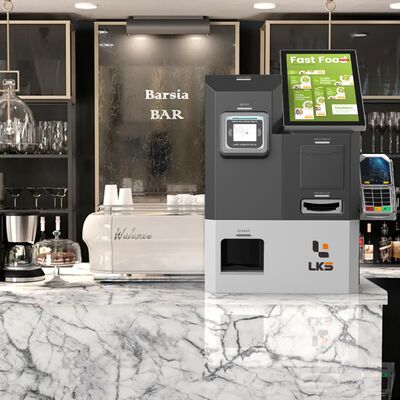 15 inch selfservice kiosk met barcode scanner en optionele ID-kaartlezer voor efficiënte zelfcheck-out