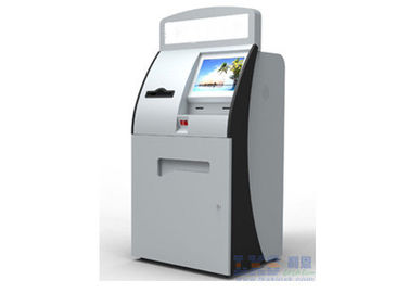 Binnen van de de Informatiegezondheid van het Aanrakingsscherm de Kiosksysteem met A4 Printer, Kaartlezer